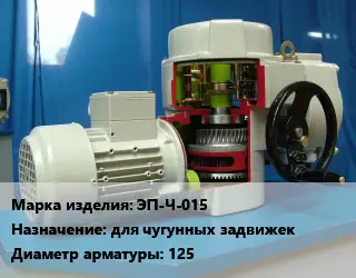 Электропривод ЭП-Ч-015 для чугунных задвижек 125